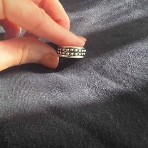 Sterling silver fidget spinner ring 7